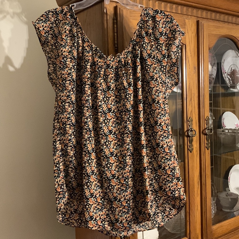 Black Floral Blouse